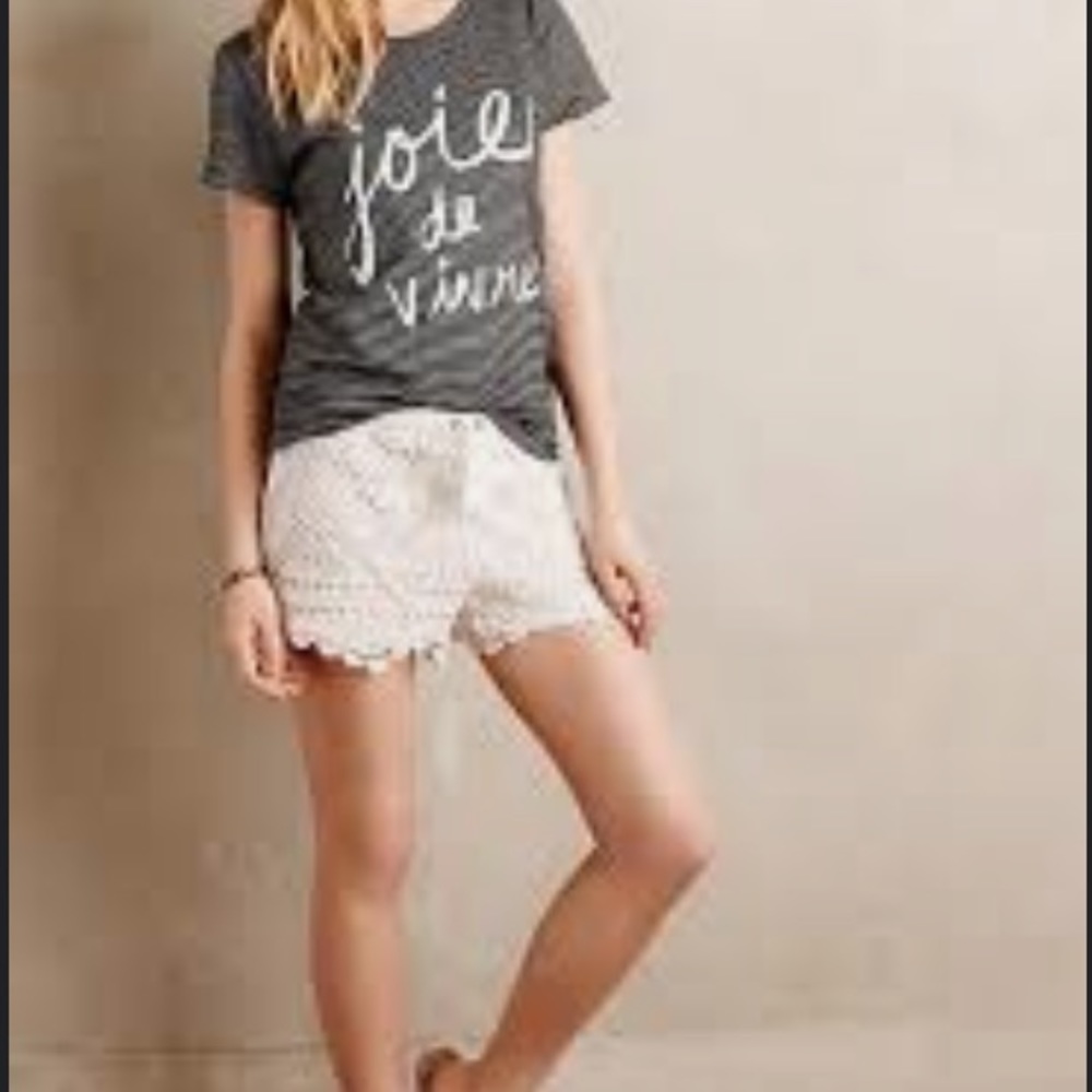 Anthropologie Mermaid Crochet Shorts